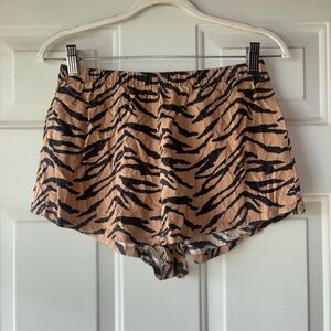 Reformation tiger print tencel shorts size S